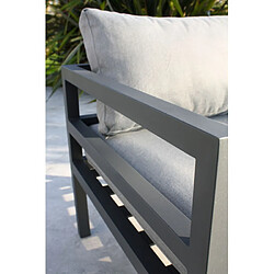 Paris prix salon de jardin d'angle - Gris anthracite pas cher