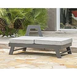 Acheter Paris prix Salon de jardin d'angle - Gris anthracite