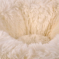 Paris Prix Coussin Rond pour Chien & Chat Fluffy 55cm Écru