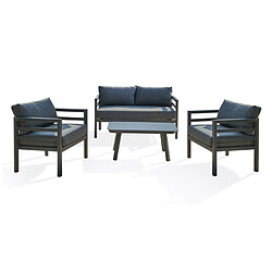 Paris prix salon de jardin Lisbonne - gris anthracite