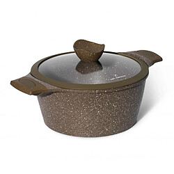 Cocotte et couvercle 24 cm marron - Tous feux dont induction Just perfecto JL-33 
