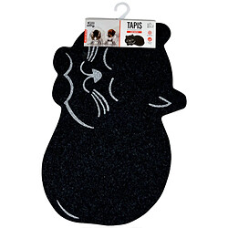 Paris Prix Tapis de Repas pour Chat Feutrine 60cm Noir