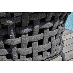 Paris prix salon de jardin 4 places - gris anthracite pas cher