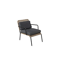 Paris prix salon de jardin Paola - Naturel & noir pas cher