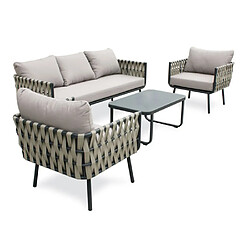 Paris prix Salon de jardin 5 places - Gris