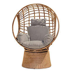 Paris prix Balancelle de jardin en résine tressée - Marron
