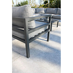 Avis Paris prix salon de jardin d'angle - Gris anthracite