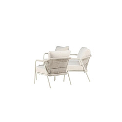 Paris Prix Salon de Jardin 4 Places Sicily 160cm Beige pas cher