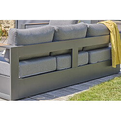 Paris prix Salon de jardin 5 places - Gris anthracite pas cher