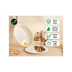 Batterie de cuisine 21 pièces Antiadhésif en Granit beige - Tous feux dont induction Just perfecto JL-721