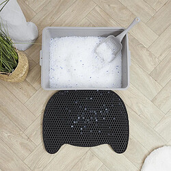 Paris Prix Tapis pour Litière Chat 50cm Noir pas cher
