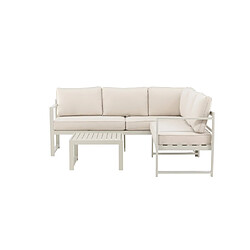 Acheter Paris prix Salon de jardin d'angle - Beige