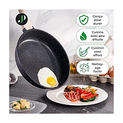 Batterie de cuisine 15 pièces Antiadhésif en Granit noir - Tous feux dont induction Just perfecto JL-111
