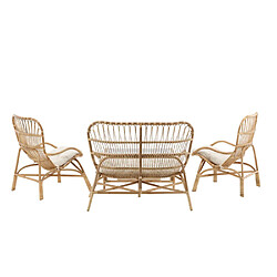 Acheter Paris prix Salon de jardin rotin Ella - Naturel & blanc