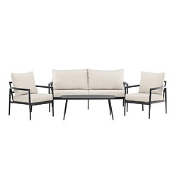 Paris prix Salon de jardin 4 places - Noir