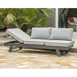Avis Paris prix Salon de jardin d'angle - Gris anthracite