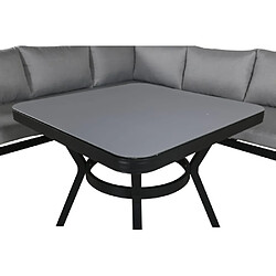 Acheter Paris prix Salon de jardin d'angle 4 places - Noir & gris clair