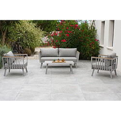 Paris prix Salon de jardin 5 places Napoli - Gris pas cher