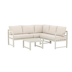Avis Paris prix Salon de jardin d'angle - Beige