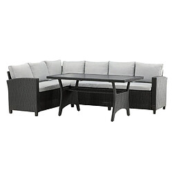 Paris prix Salon de jardin d'angle Brentwood - Noir