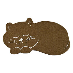 Paris Prix Tapis de Repas pour Chat Feutrine 60cm Naturel