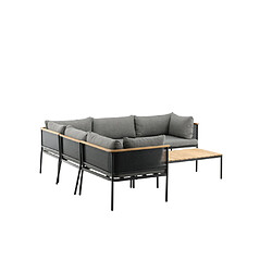 Acheter Paris prix Salon de jardin d'angle Nettan - Noir