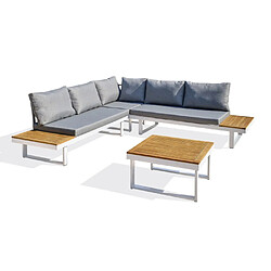 Paris prix Salon de jardin d'angle - Blanc