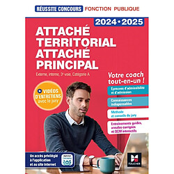 Attaché territorial, attaché principal : concours externe, interne, 3e voie et examens professionnels, catégorie A, votre coach tout-en-un ! : 2024-2025 - Occasion