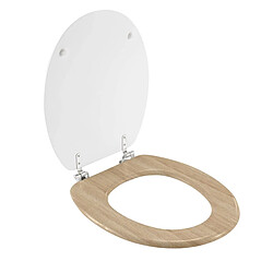 Acheter Douceur D'Interieur Abattant WC Déco Havane 46cm Blanc