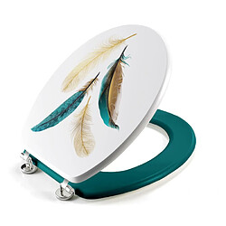 Paris Prix Abattant WC Déco Plumiss 46cm Multicolore