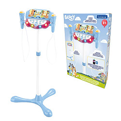 Lexibook Microphone Bluey sur pied ajustable lumineux avec enceinte, 2 Micros et Effets vocaux, Enceinte Bluetooth