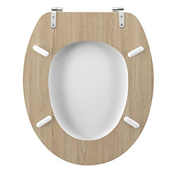 Avis Douceur D'Interieur Abattant WC Déco Havane 46cm Blanc