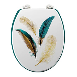 Paris Prix Abattant WC Déco Plumiss 46cm Multicolore