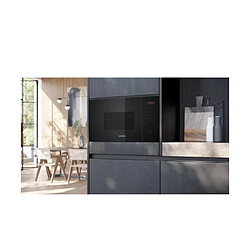 Micro-ondes encastrable 20l 800w noir - BE523LMB1 - Iq300 - SIEMENS pas cher