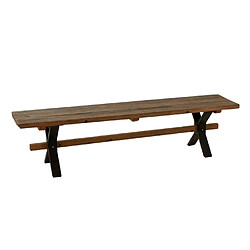 Paris prix Banc bois vieilli Fannie - Marron