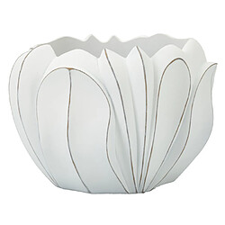 Paris Prix Cache-Pot Déco en Résine Gardy 34cm Blanc