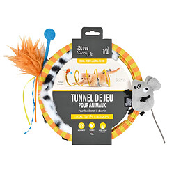 Paris Prix Tunnel de Jeu Pliable Pour Chat Fluffly 55cm Multicolore
