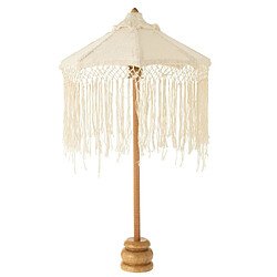 Paris prix Parasol déco à franges - Crème