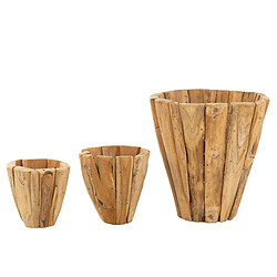 Avis Paris Prix Cache-Pot en Bois Jack Teck 40cm Naturel