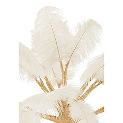 Paris Prix Arbre Déco en Métal Plumes 120cm Or & Blanc