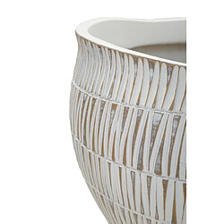 Paris Prix Cache-Pot Déco en Résine Stiky 30cm Or & Blanc