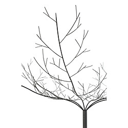 Paris Prix Arbre Déco en Métal Maynard 250cm Noir