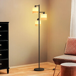 ZMH Lampadaire 3 Flames Vintage E27avec Interrupteur à Pied Pour Chambre à Coucher