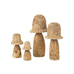 Paris Prix Champignon Déco en Bois Cloche 32cm Naturel
