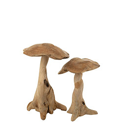 Paris Prix Champignon Déco en Teck Kent 75cm Naturel