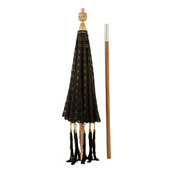 Paris prix Parasol rond à pompons - Noir
