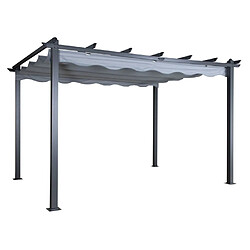 Paris prix Pergola avec toit Lazio - Gris et noir