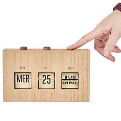 Paris Prix Calendrier Perpétuel Flip Flap 19cm Naturel