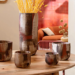Avis Paris Prix Pot Déco en Terre Cuite Miltos 15cm Multicolore