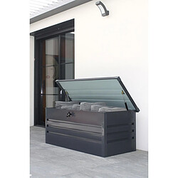 Avis Paris Prix Coffre de Jardin en Métal Scatola 165cm Gris Anthracite